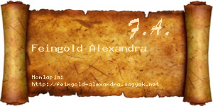 Feingold Alexandra névjegykártya